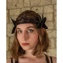 Mytholon Couronne De Laurier En Cuir, Vert Brun