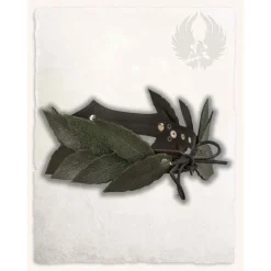 Mytholon Couronne De Laurier En Cuir, Vert Brun -Vetements Halloween Boutique couronne de laurier en cuir vert brun 4