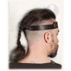 Mytholon Couronne En Cuir Isidor, Décorée, Marron -Vetements Halloween Boutique couronne en cuir isidor decoree marron 2