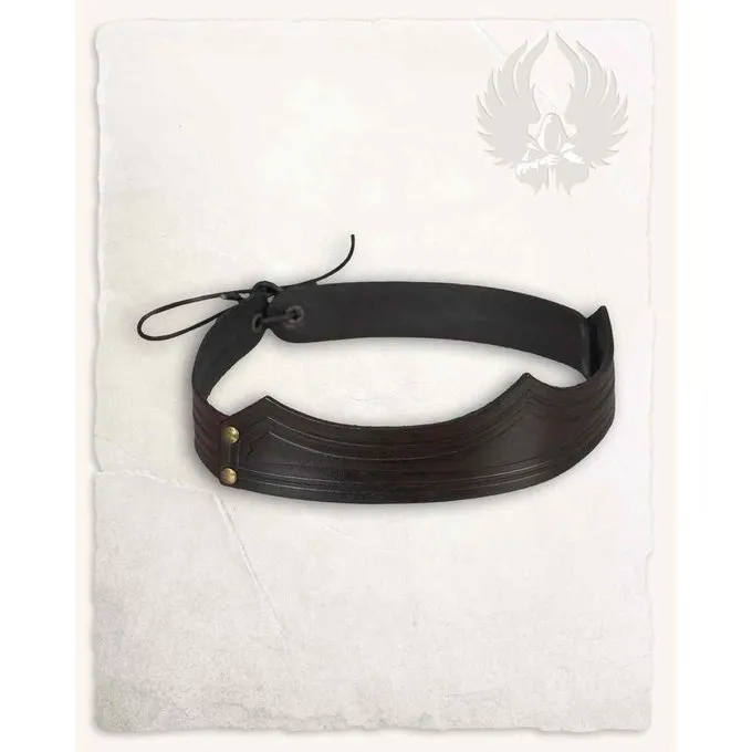 Mytholon Couronne En Cuir Isidor, Rouge Foncé 1 Mytholon Couronne En Cuir Isidor, Rouge Foncé