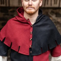 Burgschneider Cowl Dangereuse, Côté Droit, Rouge -Vetements Halloween Boutique cowl dangereuse cote droit rouge 2