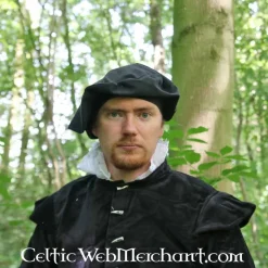 Leonardo Carbone Doublet Du 16ème Siècle à Manches Amovibles, Noir -Vetements Halloween Boutique doublet du 16eme siecle a manches amovibles noir 3