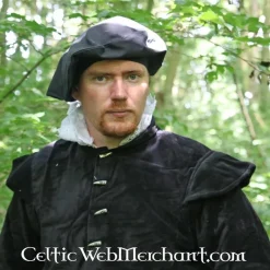 Leonardo Carbone Doublet Du 16ème Siècle à Manches Amovibles, Noir -Vetements Halloween Boutique doublet du 16eme siecle a manches amovibles noir 4