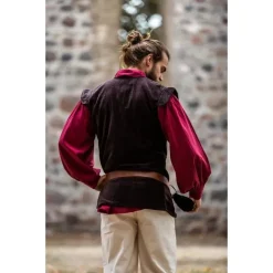 Leonardo Carbone Doublet Du 16ème Siècle Gueux De Mer, Marron -Vetements Halloween Boutique doublet du 16eme siecle gueux de mer marron 4