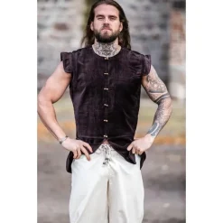 Leonardo Carbone Doublet Du 16ème Siècle Gueux De Mer, Marron -Vetements Halloween Boutique doublet du 16eme siecle gueux de mer marron 5
