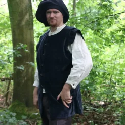Leonardo Carbone Doublet Du 16ème Siècle Gueux De Mer, Noir -Vetements Halloween Boutique doublet du 16eme siecle gueux de mer noir 3