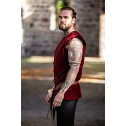 Leonardo Carbone Doublet Du 16ème Siècle Gueux De Mer, Rouge -Vetements Halloween Boutique doublet du 16eme siecle gueux de mer rouge 2