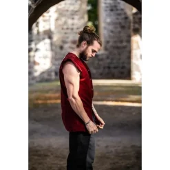 Leonardo Carbone Doublet Du 16ème Siècle Gueux De Mer, Rouge -Vetements Halloween Boutique doublet du 16eme siecle gueux de mer rouge 5