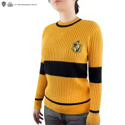 Cinereplicas Harry Potter: Pull Quidditch, Poufsouffle -Vetements Halloween Boutique harry potter pull quidditch poufsouffle 3