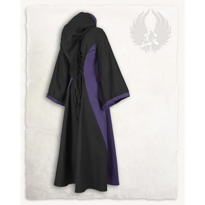 Mytholon Iris Robe Médiévale, Noir / Violet 2 Mytholon Iris Robe Médiévale, Noir / Violet – Image 2
