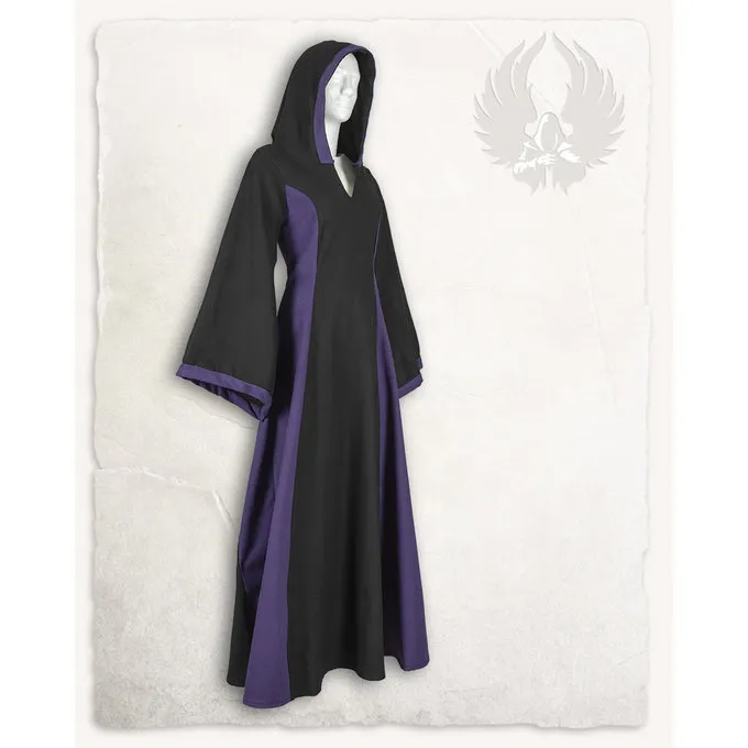 Mytholon Iris Robe Médiévale, Noir / Violet 3 Mytholon Iris Robe Médiévale, Noir / Violet – Image 3