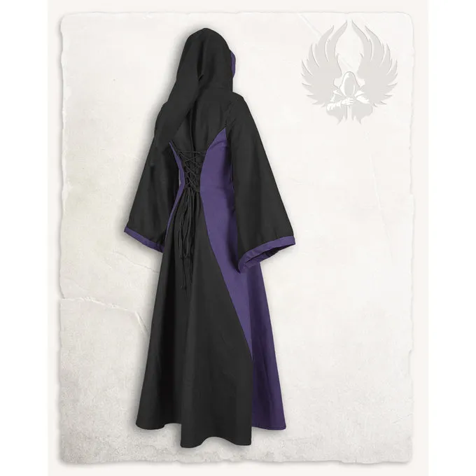 Mytholon Iris Robe Médiévale, Noir / Violet 4 Mytholon Iris Robe Médiévale, Noir / Violet – Image 4