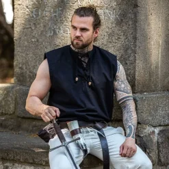 Leonardo Carbone Jean De Chemise De Pirate, Noir