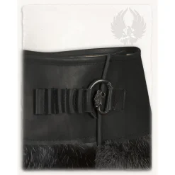 Mytholon Jupe De Fourrure Karya Avec Dragon, Noir -Vetements Halloween Boutique jupe de fourrure karya avec dragon noir 3