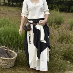 Jupe Médiévale Loreena, Noir-naturel 7 Jupe Médiévale Loreena, Noir-naturel -Vetements Halloween Boutique jupe medievale loreena noir naturel 3