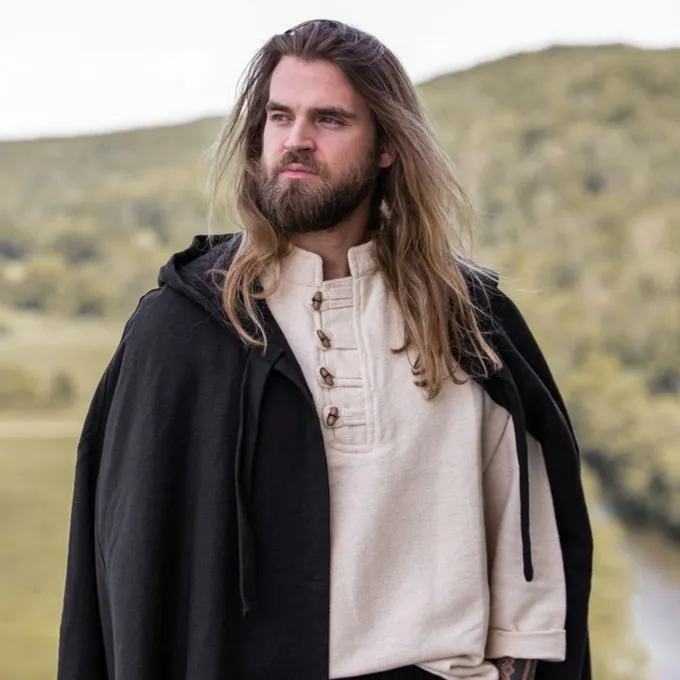 Leonardo Carbone Manteau Médiéval Karen Noir 4 Leonardo Carbone Manteau Médiéval Karen Noir – Image 4