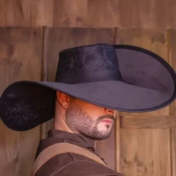 Rawblade Musketeer Hat Toledo, Deluxe, Black -Vetements Halloween Boutique musketeer hat toledo deluxe black 2