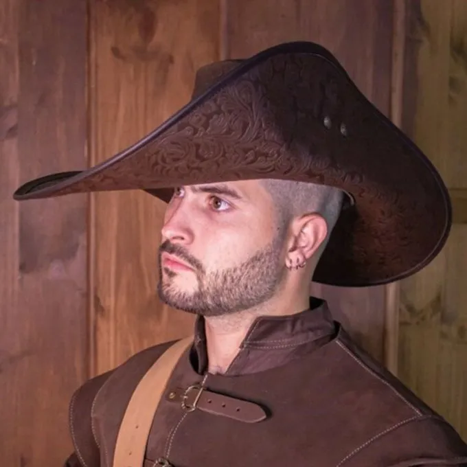Rawblade Musketeer Hat Toledo, Deluxe, Brown 2 Rawblade Musketeer Hat Toledo, Deluxe, Brown – Image 2