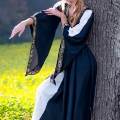 Leonardo Carbone Noble Robe Brodée Loretta, Noir -Vetements Halloween Boutique noble robe brodee loretta noir 2