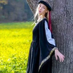 Leonardo Carbone Noble Robe Brodée Loretta, Noir -Vetements Halloween Boutique noble robe brodee loretta noir 3