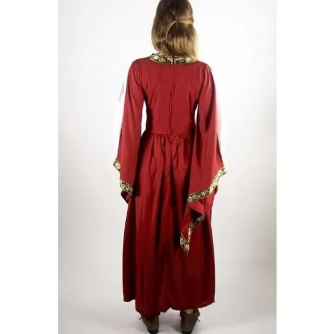 Leonardo Carbone Noble Robe Brodée Loretta, Rouge 2 Leonardo Carbone Noble Robe Brodée Loretta, Rouge – Image 2
