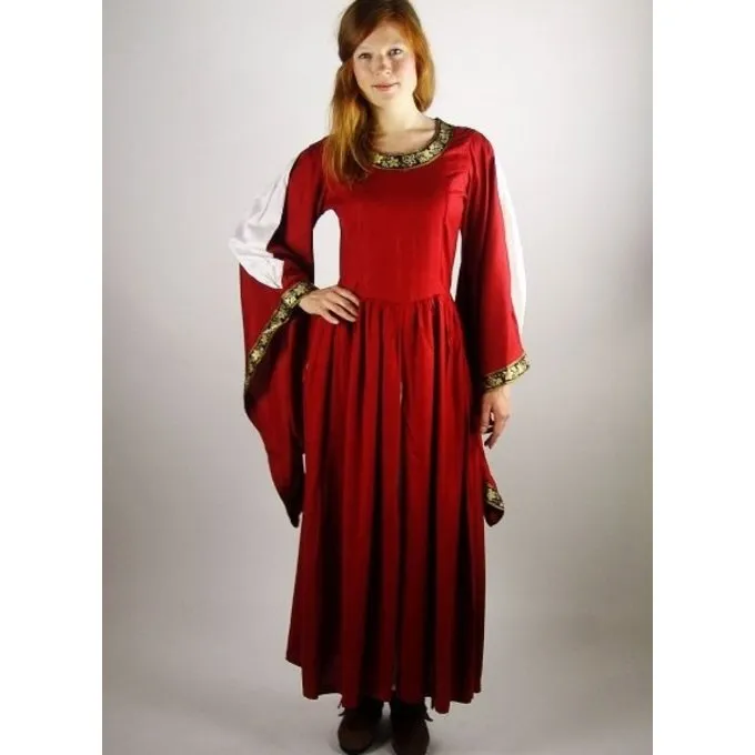 Leonardo Carbone Noble Robe Brodée Loretta, Rouge 1 Leonardo Carbone Noble Robe Brodée Loretta, Rouge