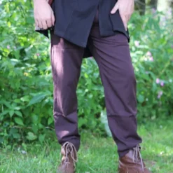 Leonardo Carbone Pantalon En Coton Alin, Marron Foncé 8 Leonardo Carbone Pantalon En Coton Alin, Marron Foncé -Vetements Halloween Boutique pantalon en coton alin marron fonce 2