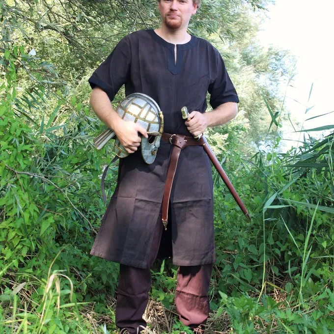 Leonardo Carbone Pantalon En Coton Alin, Marron Foncé 1 Leonardo Carbone Pantalon En Coton Alin, Marron Foncé