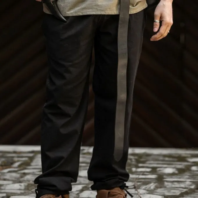 Leonardo Carbone Pantalon En Coton, Noir 2 Leonardo Carbone Pantalon En Coton, Noir – Image 2