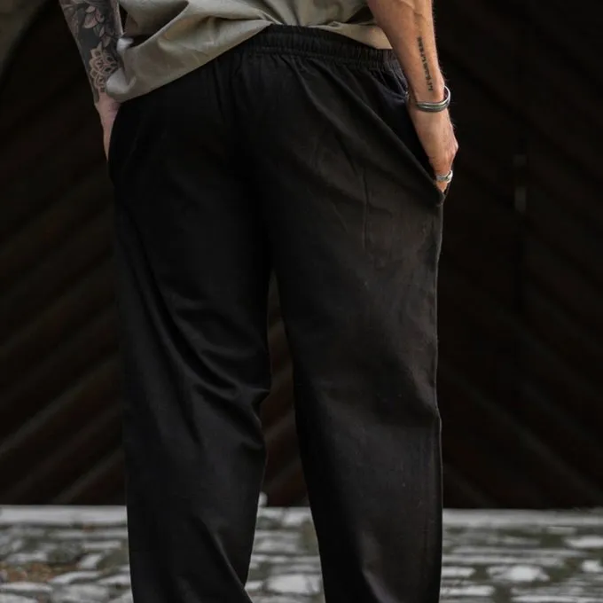 Leonardo Carbone Pantalon En Coton, Noir 3 Leonardo Carbone Pantalon En Coton, Noir – Image 3