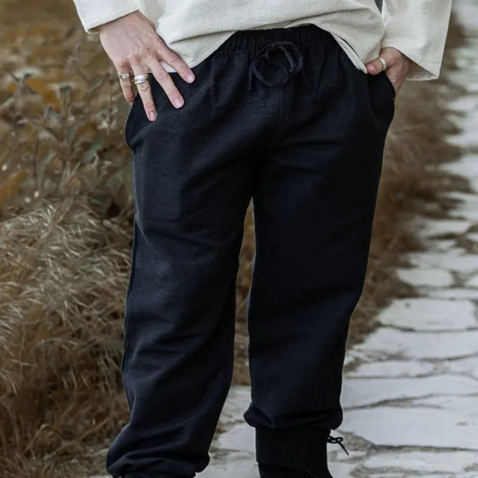 Leonardo Carbone Pantalon En Coton, Noir 1 Leonardo Carbone Pantalon En Coton, Noir