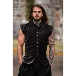 Leonardo Carbone Pourpoint De Velours Avec Des Boutons En Métal, Marron