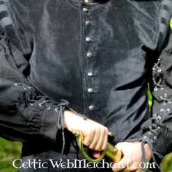 Leonardo Carbone Pourpoint De Velours Avec Des Boutons En Métal, Noir -Vetements Halloween Boutique pourpoint de velours avec des boutons en metal noi 4