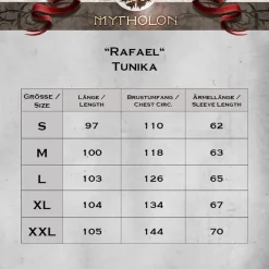 Mytholon Renaissance Tunique Rafael, Noir -Vetements Halloween Boutique renaissance tunique rafael noir 3