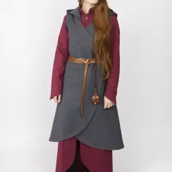 Burgschneider Robe Cache-cœur Dala, Gris -Vetements Halloween Boutique robe cache coeur dala gris 2