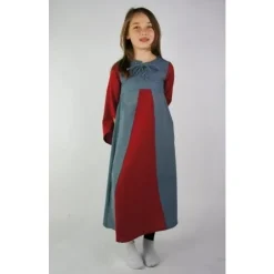 Leonardo Carbone Robe De Deux Couleurs Bleu-rouge -Vetements Halloween Boutique robe de deux couleurs bleu rouge 2