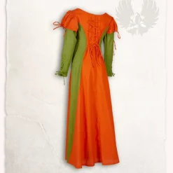 Mytholon Robe De Fille Rebecka, Orange-vert 6 Mytholon Robe De Fille Rebecka, Orange-vert -Vetements Halloween Boutique robe de fille rebecka orange vert 2