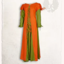 Mytholon Robe De Fille Rebecka, Orange-vert 7 Mytholon Robe De Fille Rebecka, Orange-vert -Vetements Halloween Boutique robe de fille rebecka orange vert 3