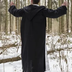 Epic Armoury Robe De Magicien, Noir-argent -Vetements Halloween Boutique robe de magicien noir argent 4