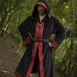 Epic Armoury Robe De Sorcier Harry, Noir-rouge -Vetements Halloween Boutique robe de sorcier harry noir rouge 2