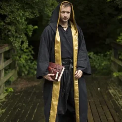 Epic Armoury Robe De Sorcier, Jaune-noir -Vetements Halloween Boutique robe de sorcier jaune noir 2