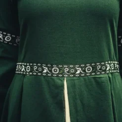 Leonardo Carbone Robe Ivy Vert-blanc -Vetements Halloween Boutique robe ivy vert blanc 3