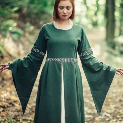 Leonardo Carbone Robe Ivy Vert-blanc -Vetements Halloween Boutique robe ivy vert blanc 4