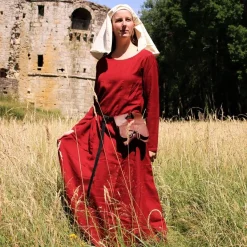 Leonardo Carbone Robe Marie, Rouge -Vetements Halloween Boutique robe marie rouge 4