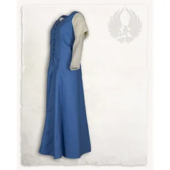 Mytholon Robe Médiévale Elodie, Bleu / Crème Légère