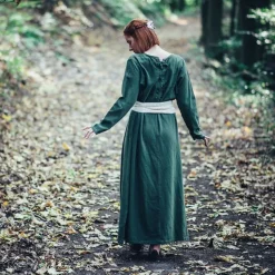 Leonardo Carbone Robe Médiévale Emma Vert Olive 7 Leonardo Carbone Robe Médiévale Emma Vert Olive -Vetements Halloween Boutique robe medievale emma vert olive 3