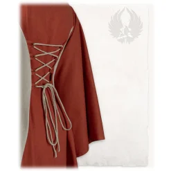 Mytholon Robe Médiévale Jasione, Orange / Crème 9 Mytholon Robe Médiévale Jasione, Orange / Crème -Vetements Halloween Boutique robe medievale jasione orange creme 3