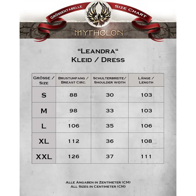 Mytholon Robe Médiévale Leandra, Bleu Foncé 2 Mytholon Robe Médiévale Leandra, Bleu Foncé – Image 2