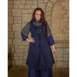 Mytholon Robe Médiévale Leandra, Bleu Foncé
