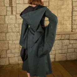 Mytholon Robe Médiévale Ophelia, Vert-noir -Vetements Halloween Boutique robe medievale ophelia vert noir 4
